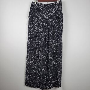 ON 34TH Polka Dot Wide Leg Women's Pants Professional Workwear Comfort Stretch M